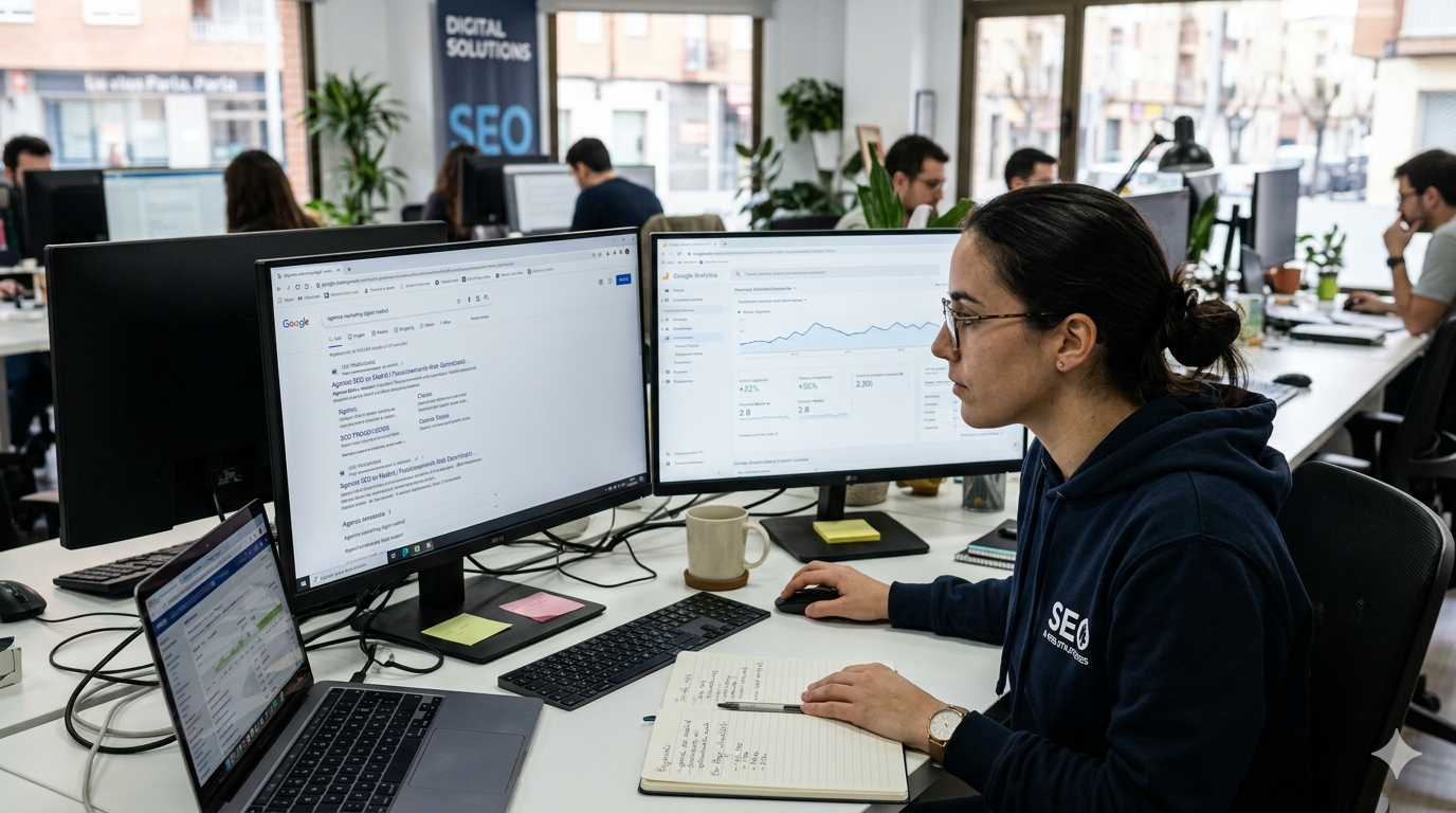 Posicionamiento Web En un entorno digital cada vez más competitivo, contar con un **Especialista en Posicionamiento Web** ya no es una opción secundaria, sino una necesidad estratégica para cualquier negocio que aspire a destacar. La diferencia entre aparecer en las primeras posiciones de Google o quedar relegado a la invisibilidad depende de una estrategia sólida de **SEO**, cuidadosamente diseñada para atraer tráfico cualificado, mejorar la autoridad de marca y convertir visitas en clientes reales. Nuestro enfoque se centra en la creación de estructuras optimizadas que integran de forma natural **posicionamiento web**, análisis de intención de búsqueda y una arquitectura de contenido orientada a resultados. Cuando hablamos de **SEO profesional**, hablamos de una disciplina que combina técnica, contenido y experiencia del usuario para posicionar páginas de forma sostenible en el tiempo.